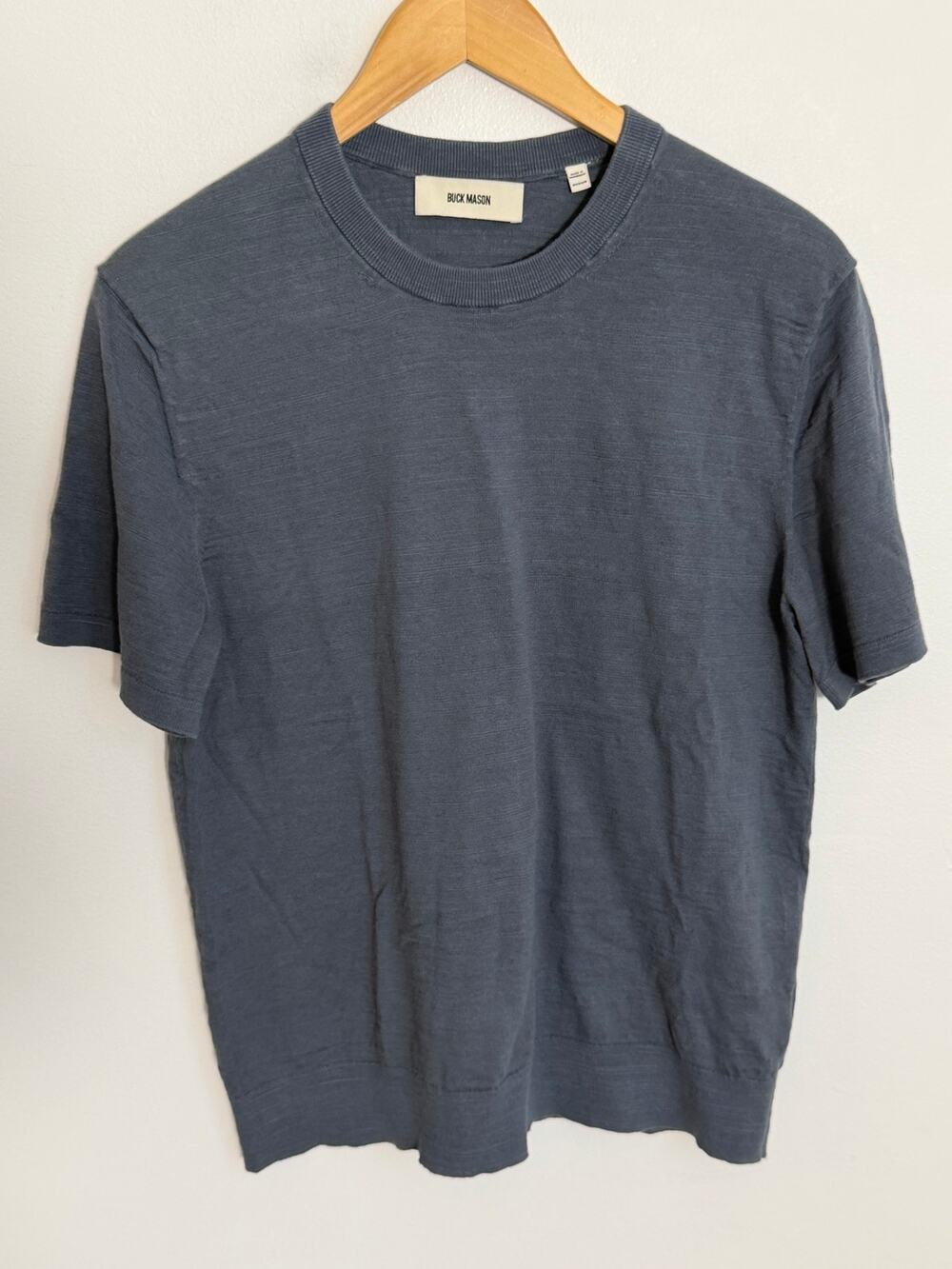 Buck Mason Grey Men's cotton shirt size medium
